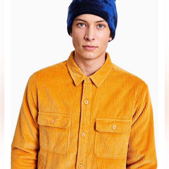 Sun + Stone Owen Wide Wale Corduroy Jacket Lined with Fur Pile, Size S - Picture 1 of 10